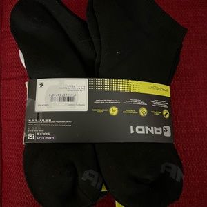 AND1 Grey 12 Pair ProPlatinum No Show Socks Arch Compression Proplatinum Gray